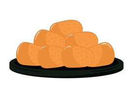 nigerian food akara illustration isolated vector