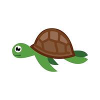 Turtle icon. Flat illustration of turtle icon for web design. turtle illustration for children's design purposes and other purposes. Animal illustration element design vector
