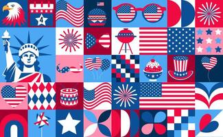 Independence Day Delight 4th of July Festive Celebration vector