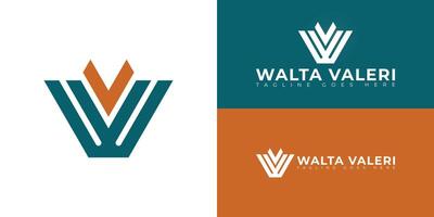 Abstract initial triangle letters WV or VW logo in green color isolated on multiple background colors. The logo is suitable for wealth management company logo design illustration inspiration vector