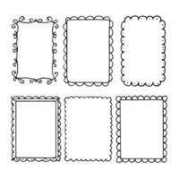 Hand drawn doodle frames collection vector