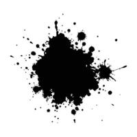 Grunge ink splat isolated white background vector