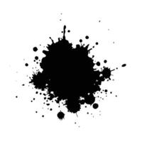 Grunge ink splat isolated white background vector