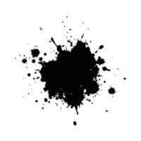 Grunge ink splat isolated white background vector