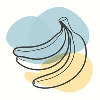 Bananas continuous line drawing illustration vector