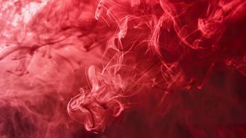 Abstract liquid smoke background. Red color ink dynamic motion background photo