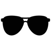 A simple sunglass silhouette, white background vector