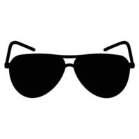 A simple sunglass silhouette, white background vector