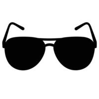 A simple sunglass silhouette, white background vector