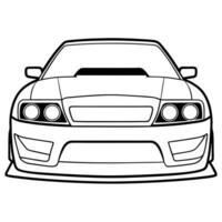 Modified car coloring pages vector