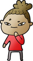 cartoon woman drawing png