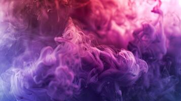 Abstract liquid smoke background. Pink magenta purple color ink dynamic motion background photo