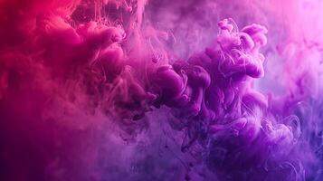 Abstract liquid smoke background. Pink magenta purple color ink dynamic motion background photo
