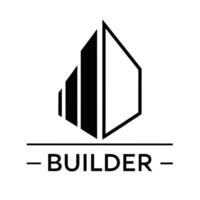 Building logo sketch art illustration, isolated white background vector