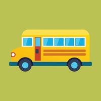 Create a minimal and simple School bus sketch art illustration, white background vector