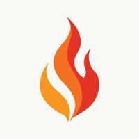 Create a minimal and simple fire flames sketch art illustration, white background vector