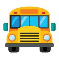 Create a minimal and simple School bus sketch art illustration, white background vector