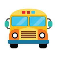 Create a minimal and simple School bus sketch art illustration, white background vector