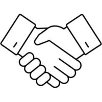 Handshake icon sketch art illustration isolated white background vector