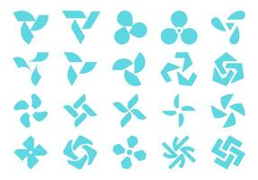 Propeller Logo Icon Element Set vector