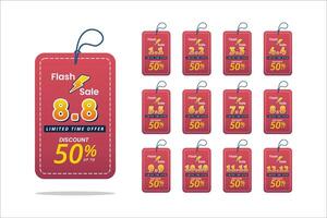 shopping day labels collection Shopping day sale banner background for business retail promotion vector