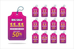 shopping day labels collection Shopping day sale banner background for business retail promotion vector