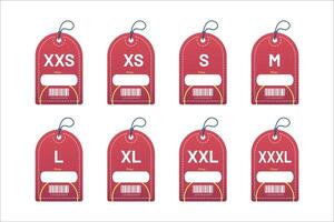 set clothing size labels size label tag Clothing neck label tag concept no border design vector