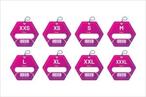 set clothing size labels size label tag Clothing neck label tag concept no border design vector