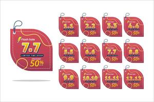 shopping day labels collection Shopping day sale banner background for business retail promotion vector