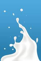 splash milky waves additional elements of milk design vector