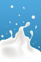 splash milky waves additional elements of milk design vector