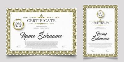Certificate design with a vintage or retro theme. cherished element of companies, schools, events. vector