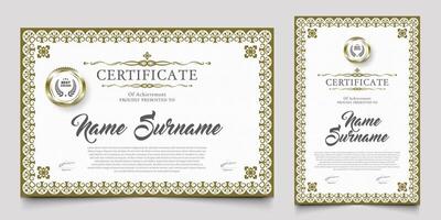 Certificate design with a vintage or retro theme. cherished element of companies, schools, events. vector