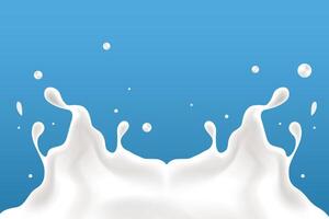 splash milky waves additional elements of milk design vector