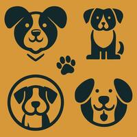 simple Dog logo icon illustration vector
