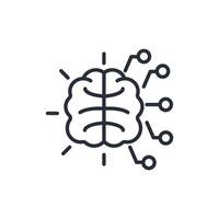 machine learning icon. .Editable stroke.linear style sign for use web design,logo.Symbol illustration. vector