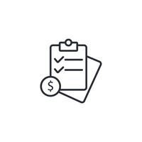 tax planning icon. .Editable stroke.linear style sign for use web design,logo.Symbol illustration. vector