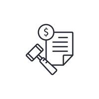 tax penalty icon. .Editable stroke.linear style sign for use web design,logo.Symbol illustration. vector