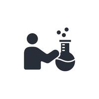 lab technician icon. .Editable stroke.linear style sign for use web design,logo.Symbol illustration. vector