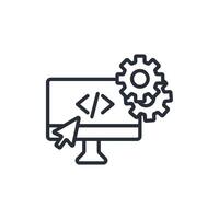 software development icon. .Editable stroke.linear style sign for use web design,logo.Symbol illustration. vector