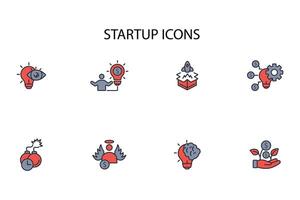 Startup icon set..Editable stroke.linear style sign for use web design,logo.Symbol illustration. vector