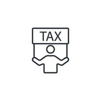 tax burden icon. .Editable stroke.linear style sign for use web design,logo.Symbol illustration. vector