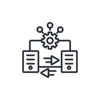 it infrastructure icon. .Editable stroke.linear style sign for use web design,logo.Symbol illustration. vector
