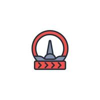 accelerator icon. .Editable stroke.linear style sign for use web design,logo.Symbol illustration. vector