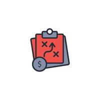 business plan icon. .Editable stroke.linear style sign for use web design,logo.Symbol illustration. vector