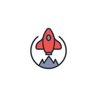 Launch icon. .Editable stroke.linear style sign for use web design,logo.Symbol illustration. vector
