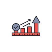 growth icon. .Editable stroke.linear style sign for use web design,logo.Symbol illustration. vector