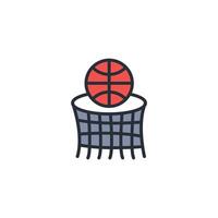 Basketball icon. .Editable stroke.linear style sign for use web design,logo.Symbol illustration. vector
