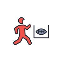 american football icon. .Editable stroke.linear style sign for use web design,logo.Symbol illustration. vector