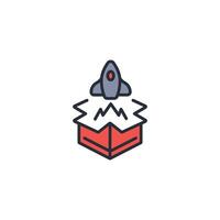 start up icon. .Editable stroke.linear style sign for use web design,logo.Symbol illustration. vector